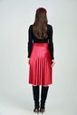 Pleated Velvet Skirt