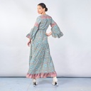 Floral v-neck maxi dress with tiered skirt