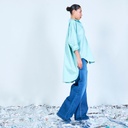 Oversized longline button-up shirt