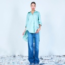 Oversized longline button-up shirt