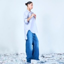Oversized longline button-up shirt