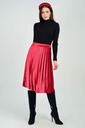 Pleated Velvet Skirt