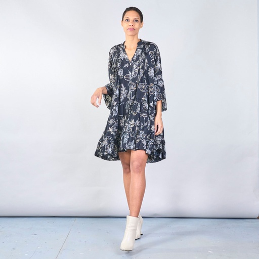Floral print tiered dress